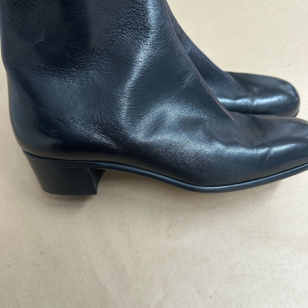Cole Haan Black Leather Chukka Zip Boots - Picture 2 of 5